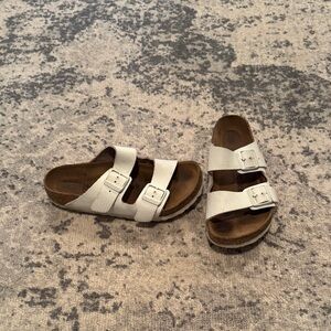 Birkenstock Kids White Double Strap Sandals
